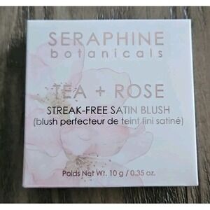 Seraphine Botanicals Tea Rose Satin Blush Pomegranite Talc Free Vegan New